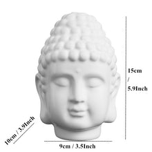 Load image into Gallery viewer, Sandstone/White Buddha Head

