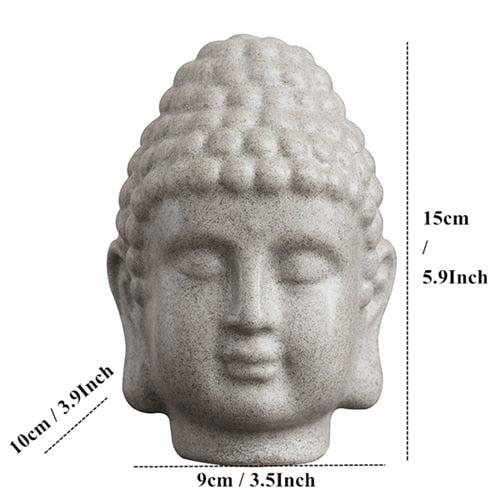 Sandstone/White Buddha Head